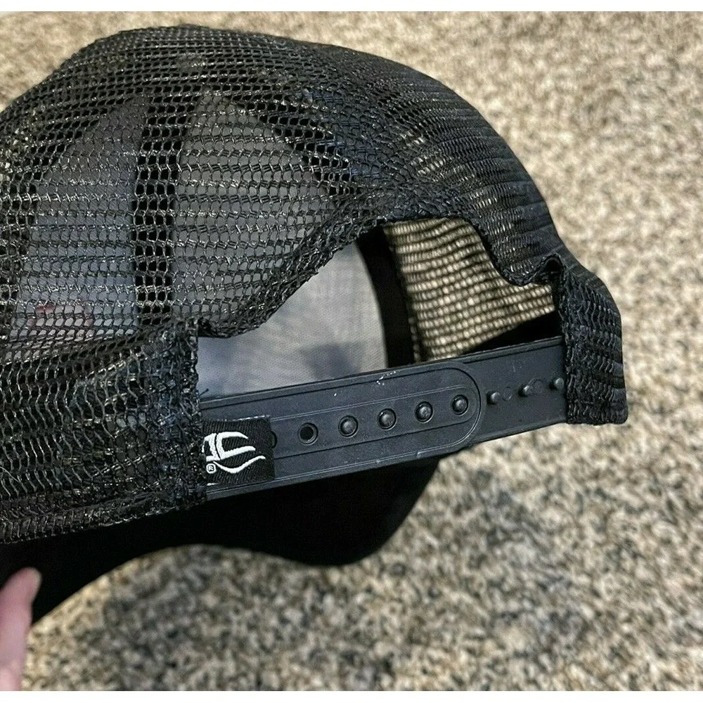 Snapback Adjustable USA Mesh Baseball Black Hat Unisex 1 Size Pre-Owned